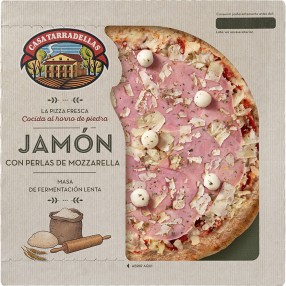 CASA TARRADELLAS Pizza de jamon y queso lenta fermentacion 